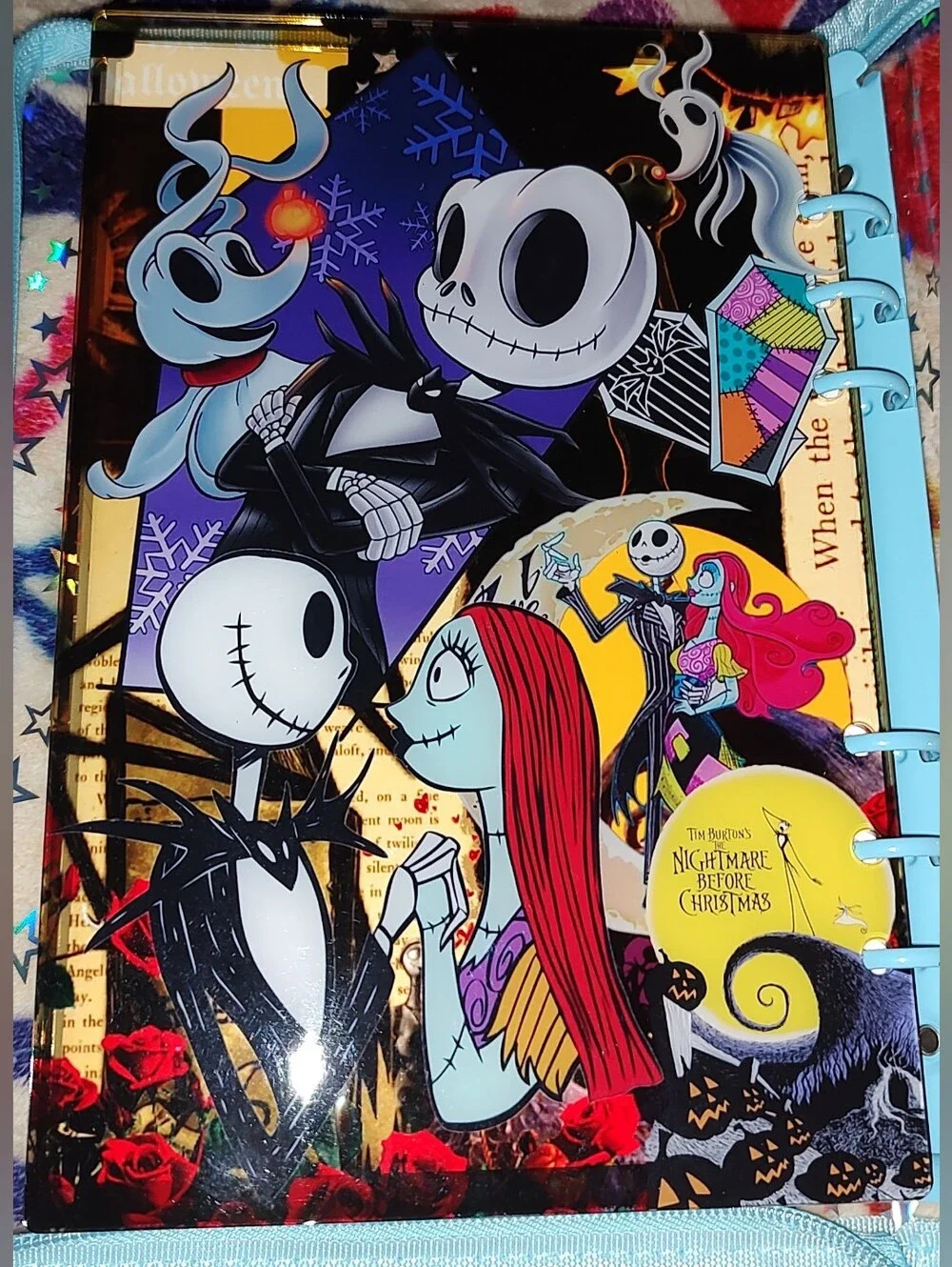 New! A5 Jack & Sally Acrylic Shaker Notebook With Paper